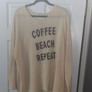 Gilli Beige Sweater with Black Lettering